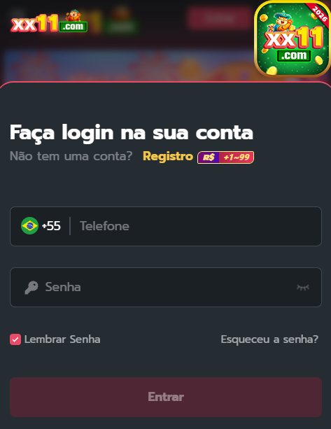 Login profissional na xx11.com